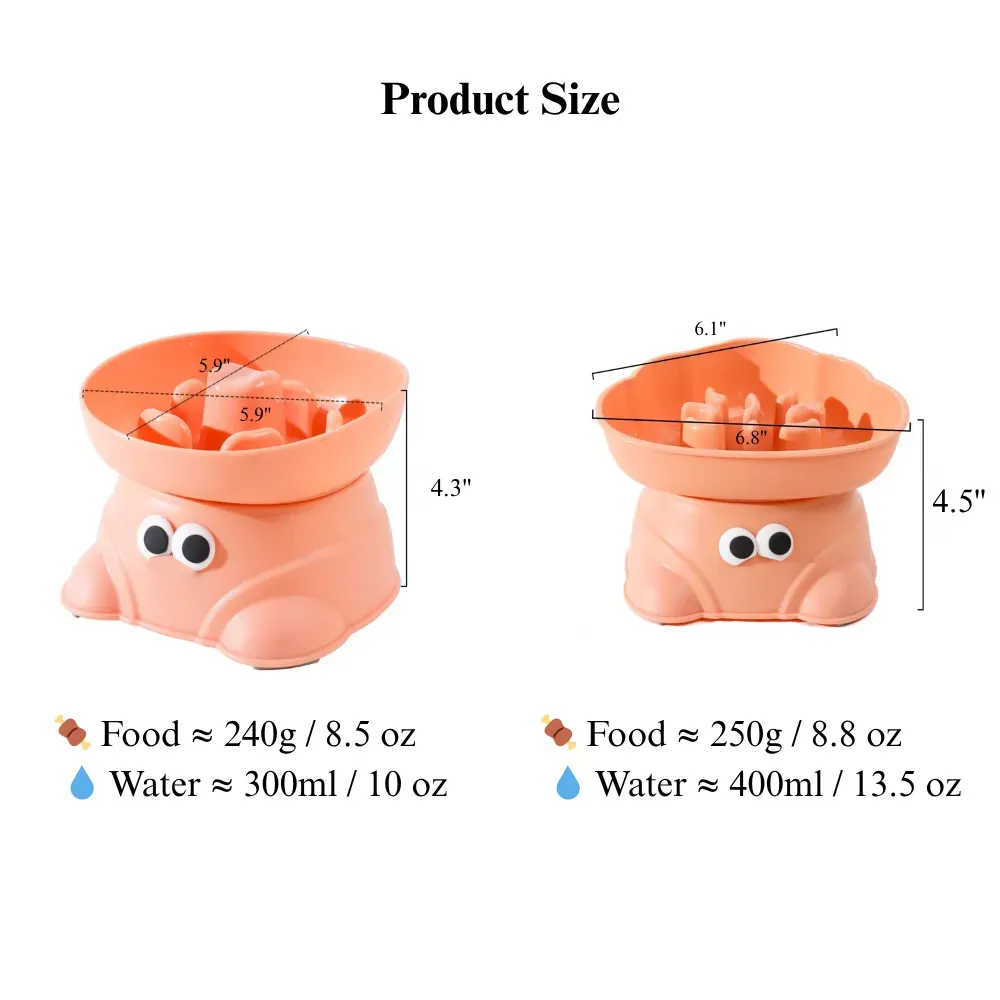 Elevated Dog Slow Feeder Bowl Anti Spill for Small Breeds