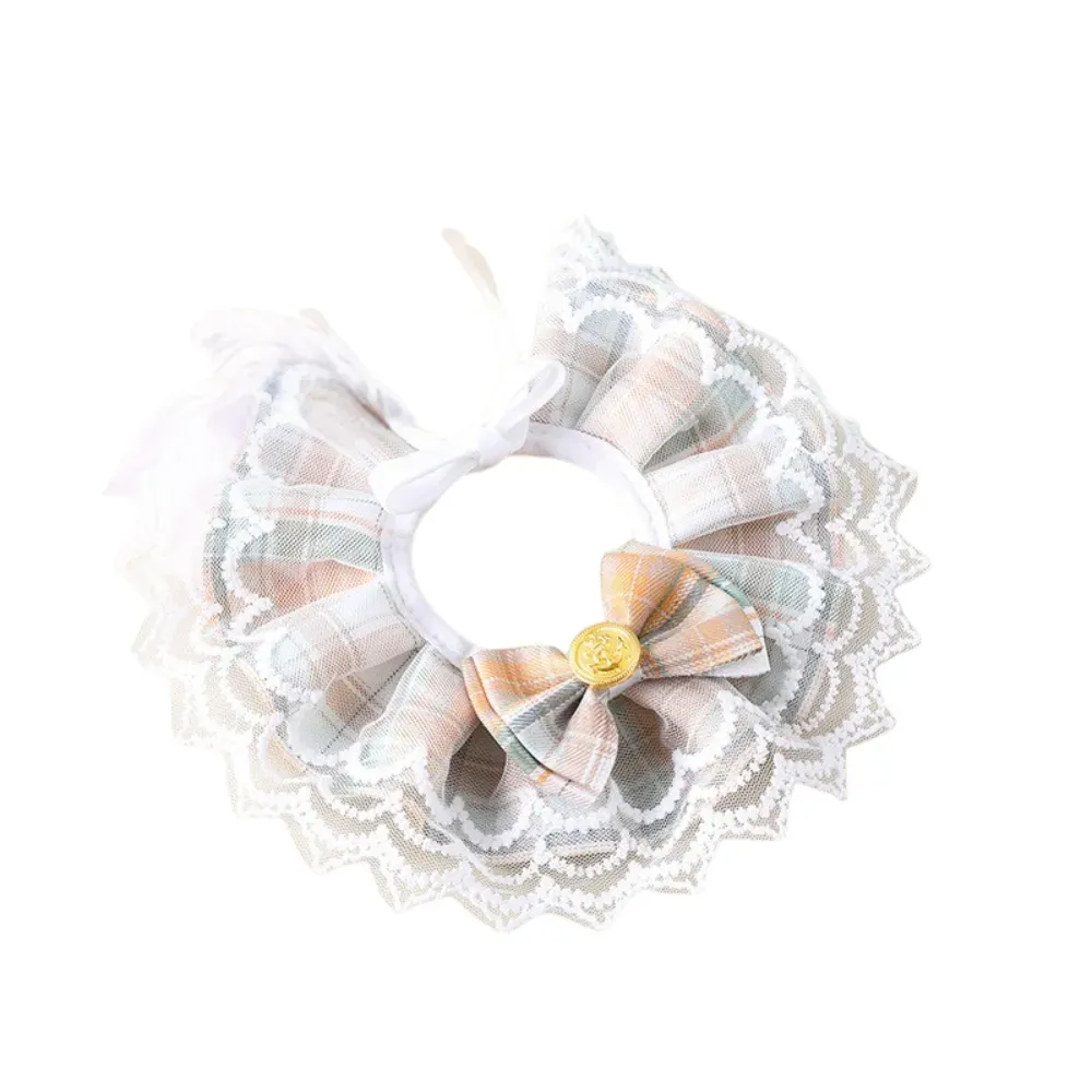 dog princess collar Lace Pet Collar Princess Style Bow Tie Neck Accessory