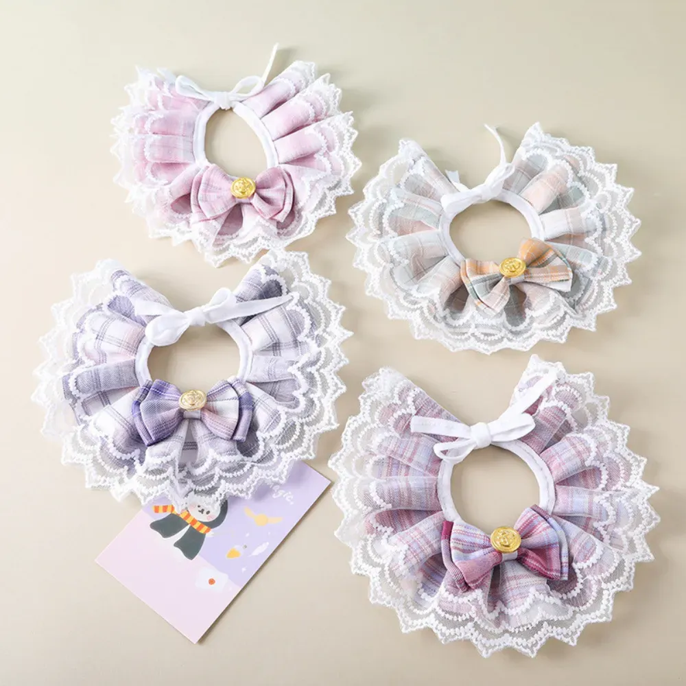 cute cat collar Lace Pet Collar Princess Style Bow Tie Neck Accessory