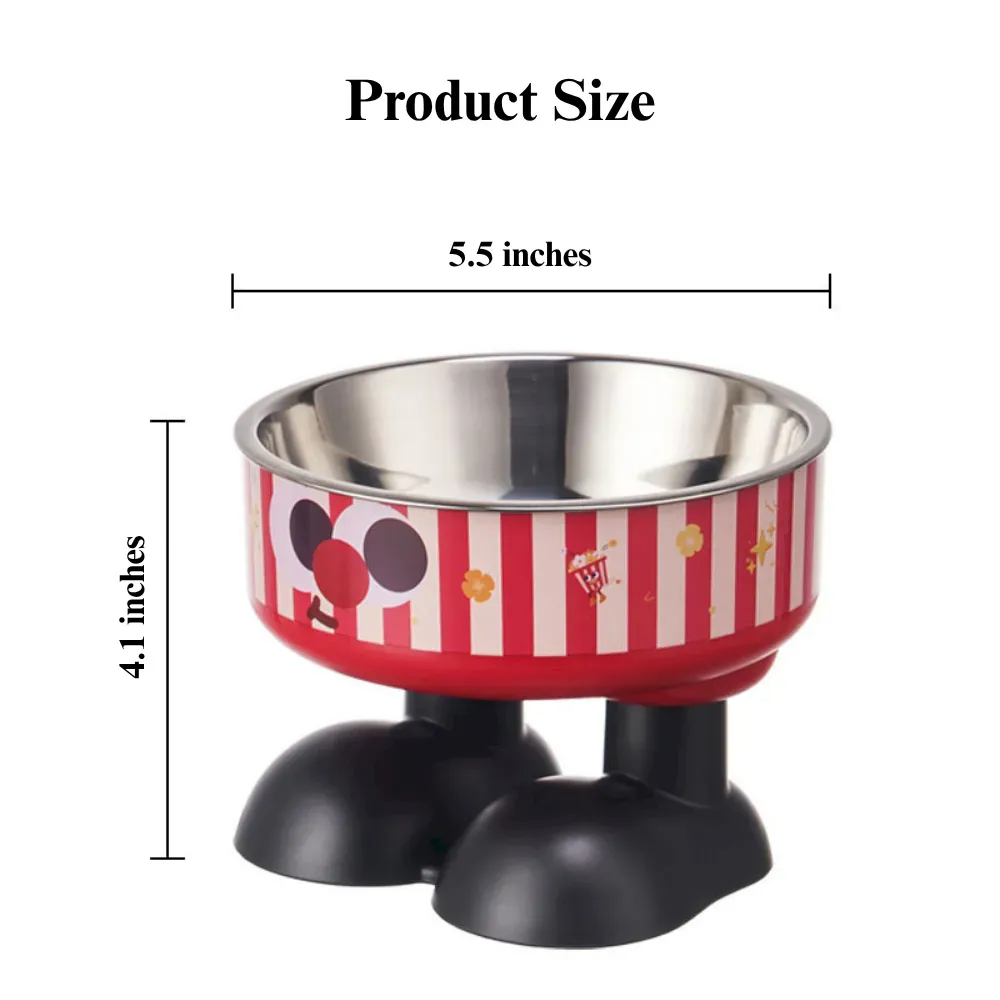 Elevated Anti Spill Pet Bowl with Detachable Stainless Steel Insert