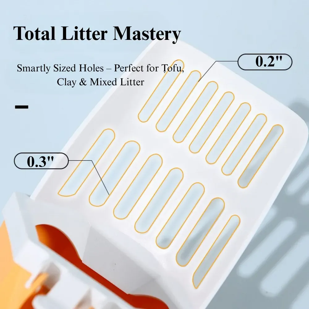 All in One Cat Litter Scoop Set with Removable Waste Container