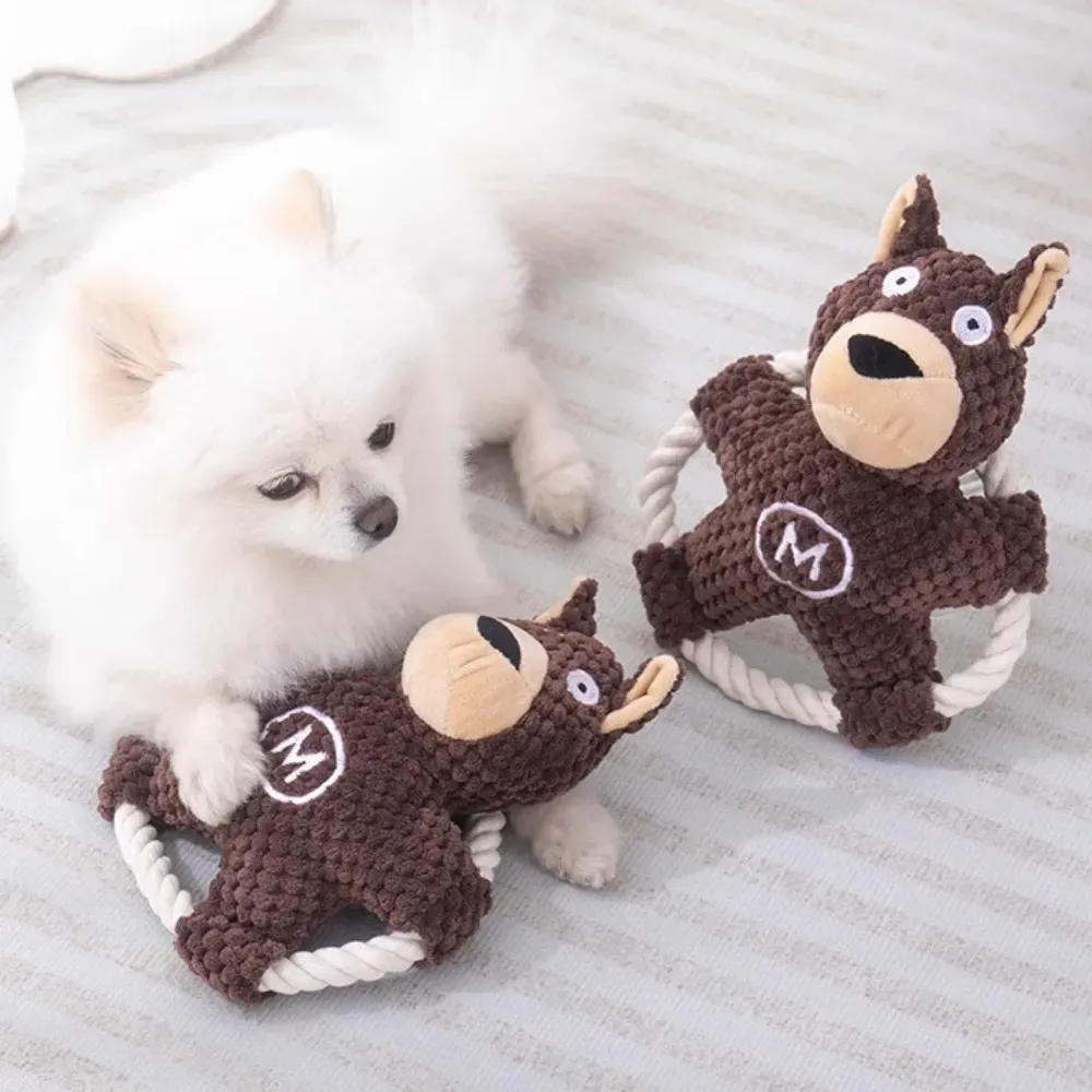 Plush Dog Toy Whth Rope_4 Plush Dog Toy Whth Rope_4