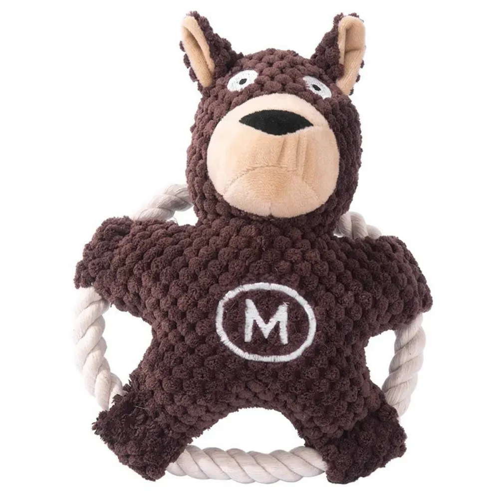 Plush Dog Toy Whth Rope_1 Plush Dog Toy Whth Rope_1
