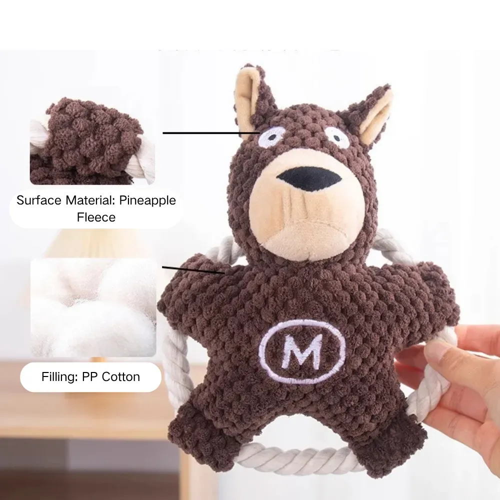 Plush Dog Toy Whth Rope_3 Plush Dog Toy Whth Rope_3