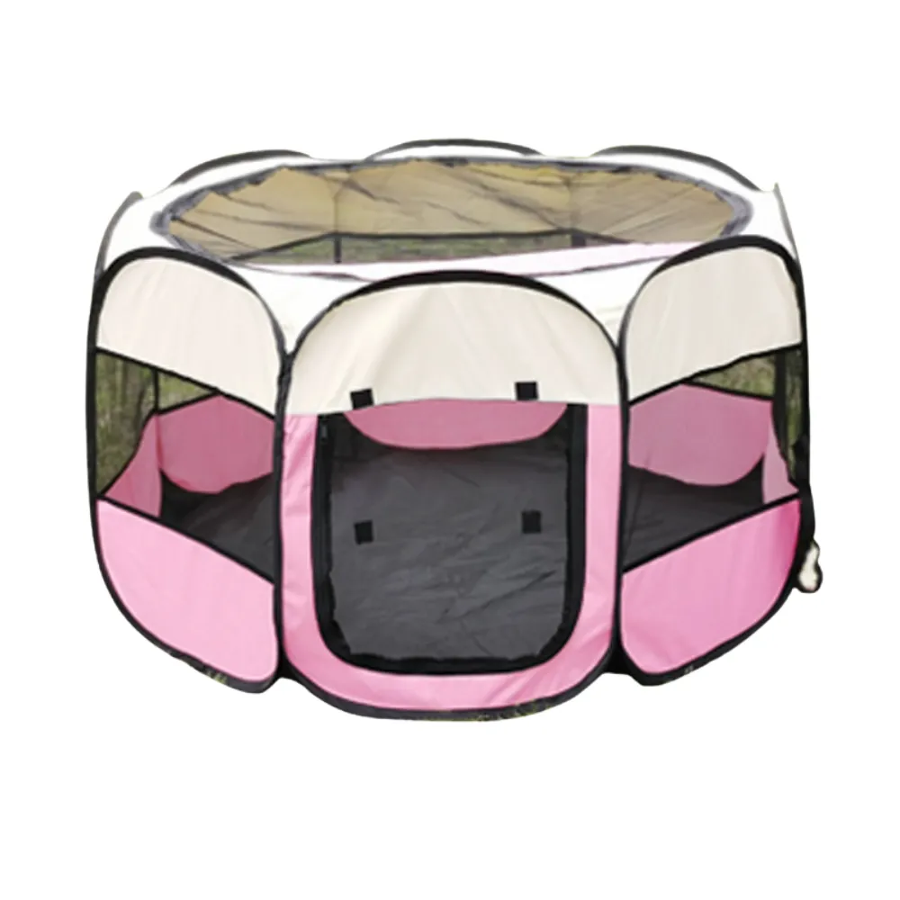 Foldable Dog Playpen Pink Foldable Dog Playpen Pink