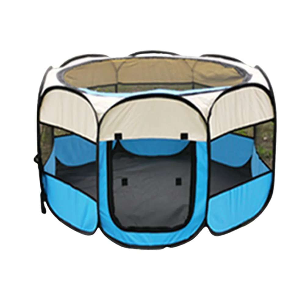 Foldable Dog Playpen Blue Foldable Dog Playpen Blue