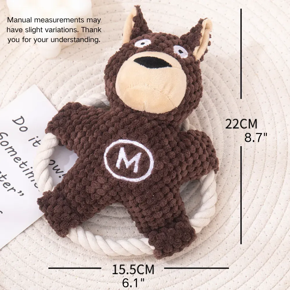 Plush Dog Toy Whth Rope_2 Plush Dog Toy Whth Rope_2