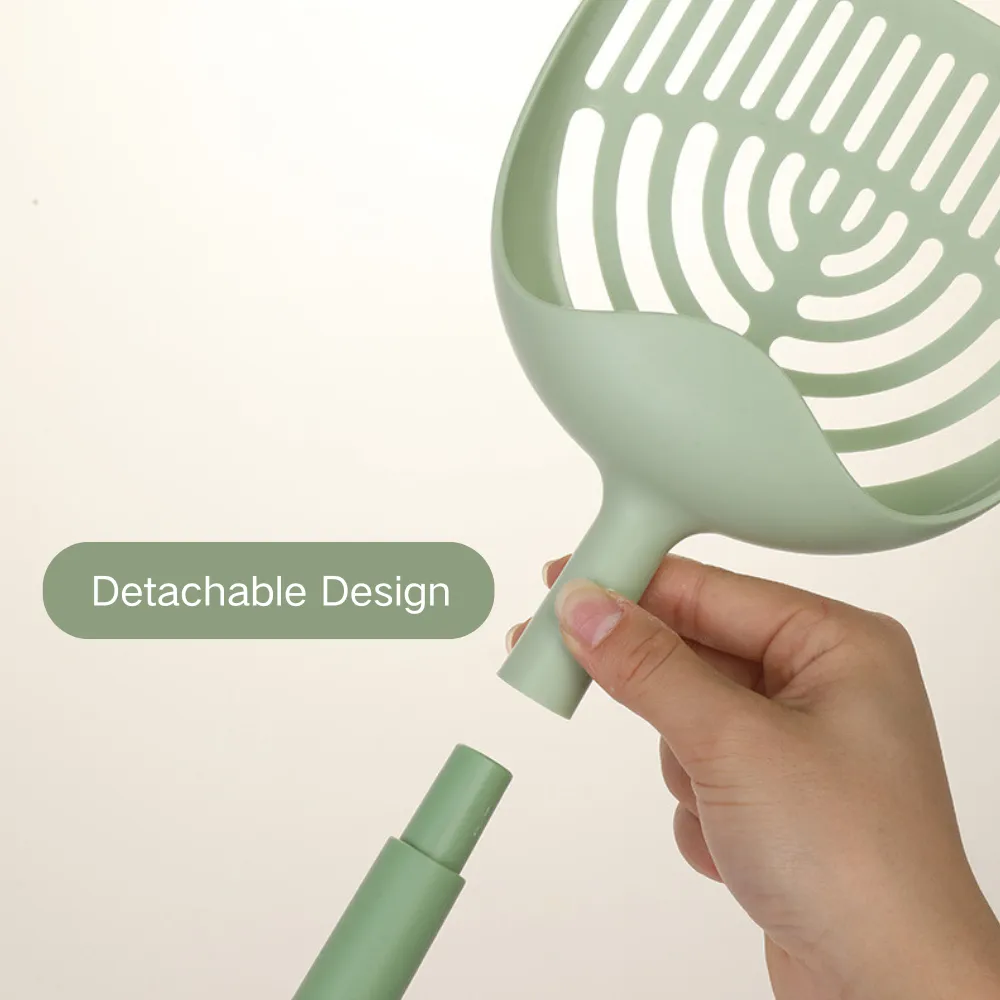 Fine-Hole Long-Handle Cat Litter Scoop Design