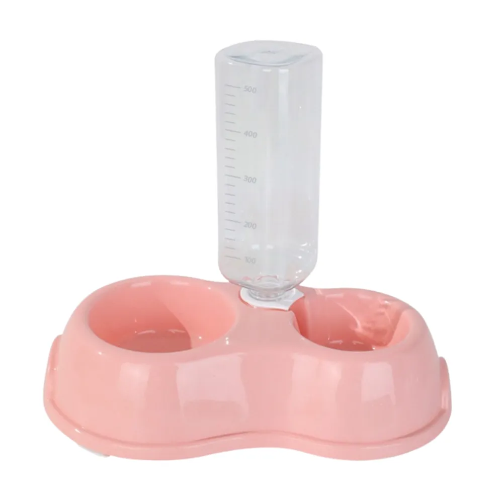 Double-Bowl Plastic Cat Water Dispenser