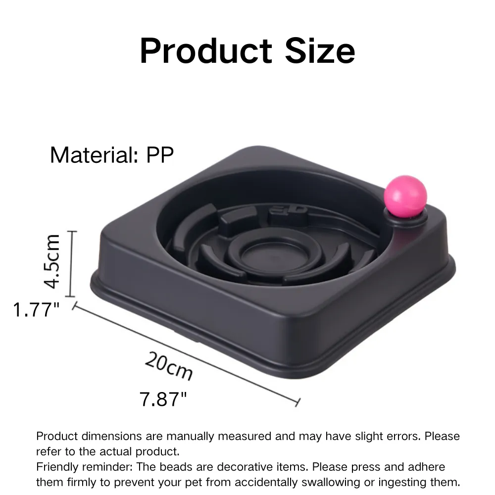 Pet Slow Feeder Bowl – Anti-Choking Design with Non-Slip Base Size