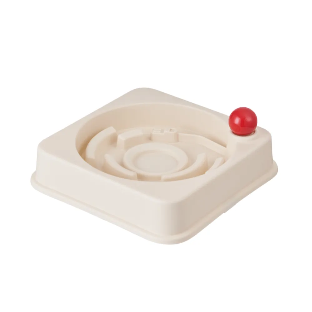 Pet Slow Feeder Bowl – Anti-Choking Design with Non-Slip Base White