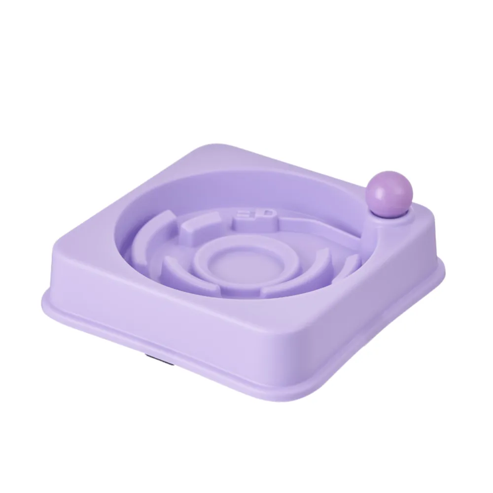Pet Slow Feeder Bowl – Anti-Choking Design with Non-Slip Base Purple