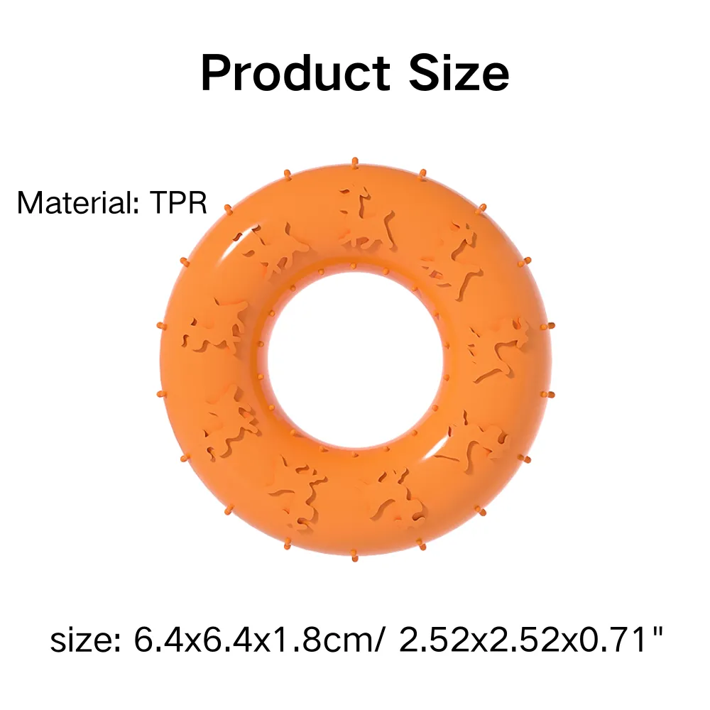 TPR Puppy Chew Teething Ring Toy Size