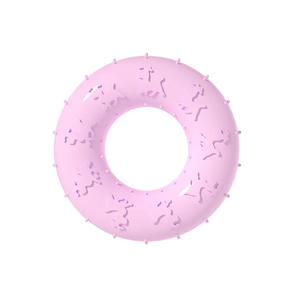 TPR Puppy Chew Teething Ring Toy Pink