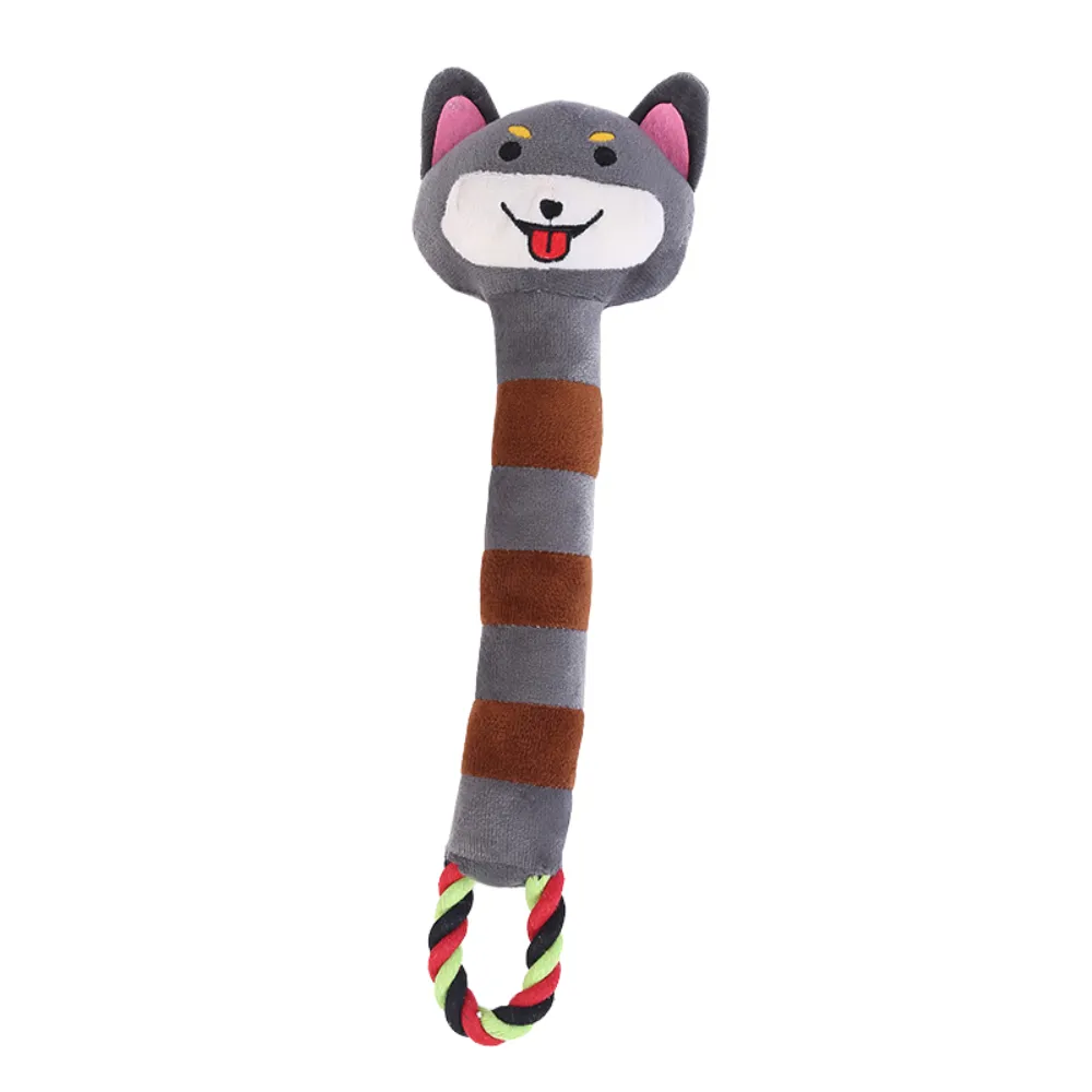 Plush Dog Chew Toy Grey