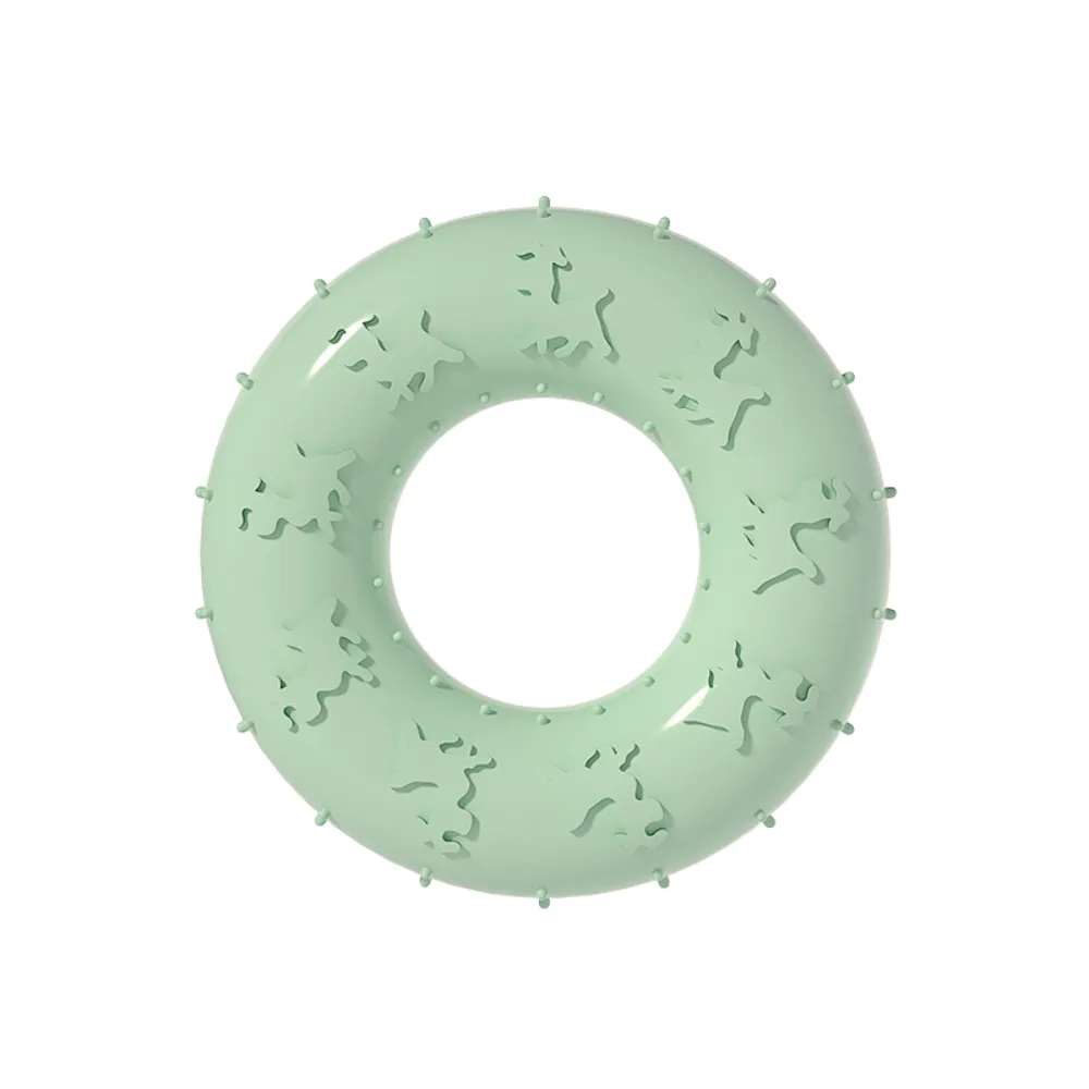 TPR Puppy Chew Teething Ring Toy Green