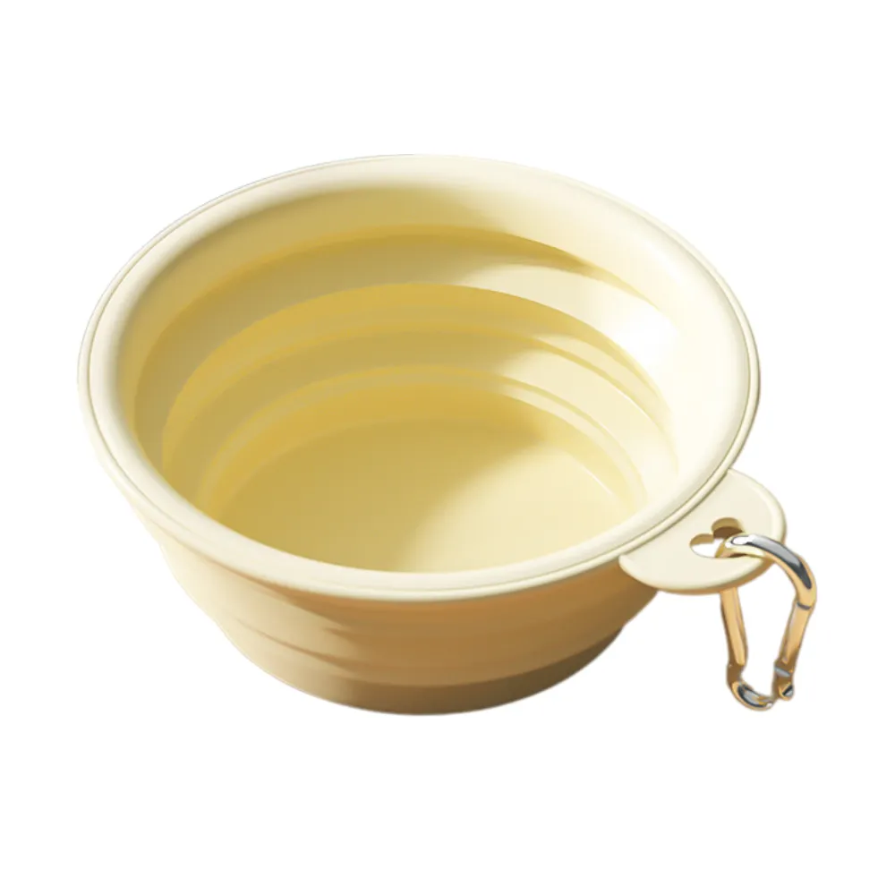 Foldable Pet Bowls Yellow