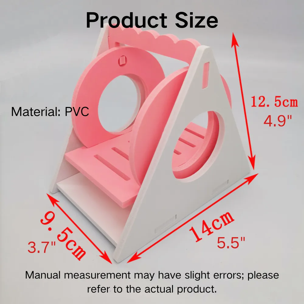 Colorful Swing-Style PVC Hamster Toy Size