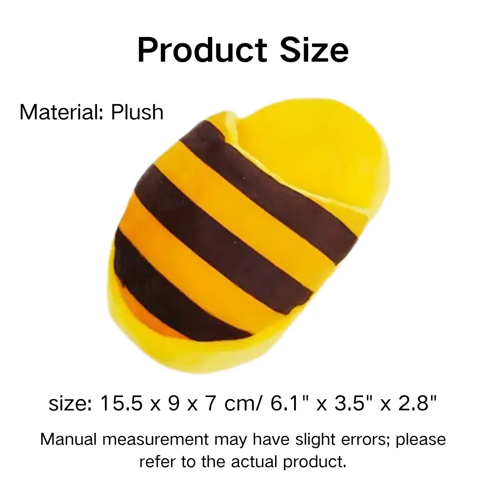 Squeaky Striped Slipper Plush Chew Toy for Dogs