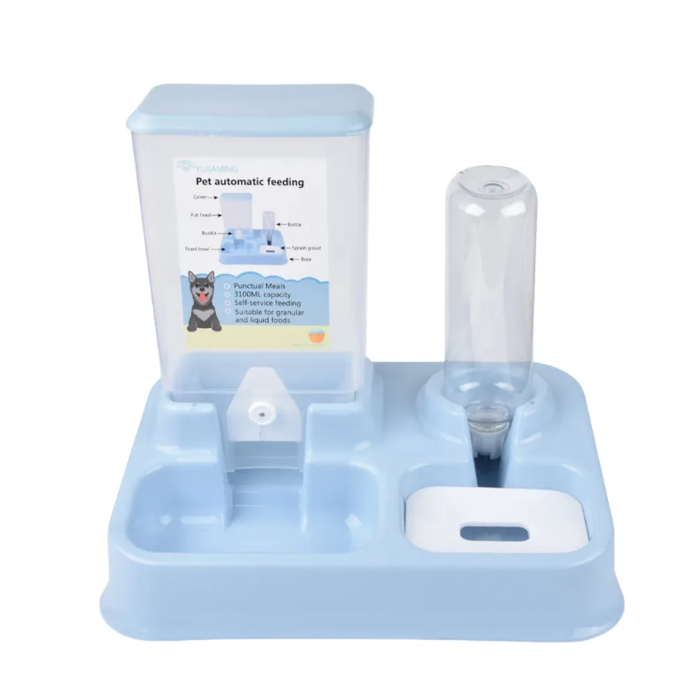 2-in-1 Automatic Pet Feeder and Water Dispenser Blue 2-in-1 Automatic Pet Feeder and Water Dispenser Blue