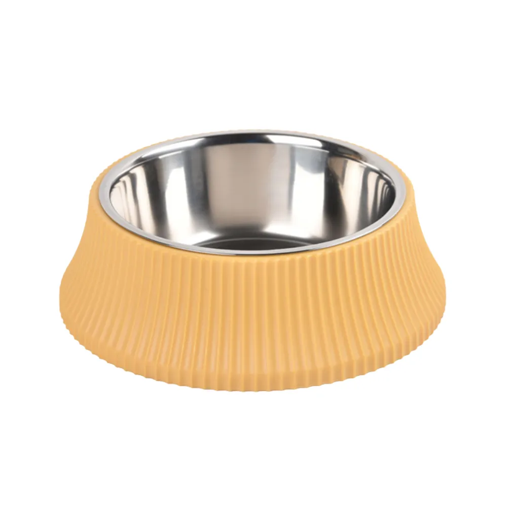 Durable Pet Dog Feeding Bowl Yellow Durable Pet Dog Feeding Bowl Yellow