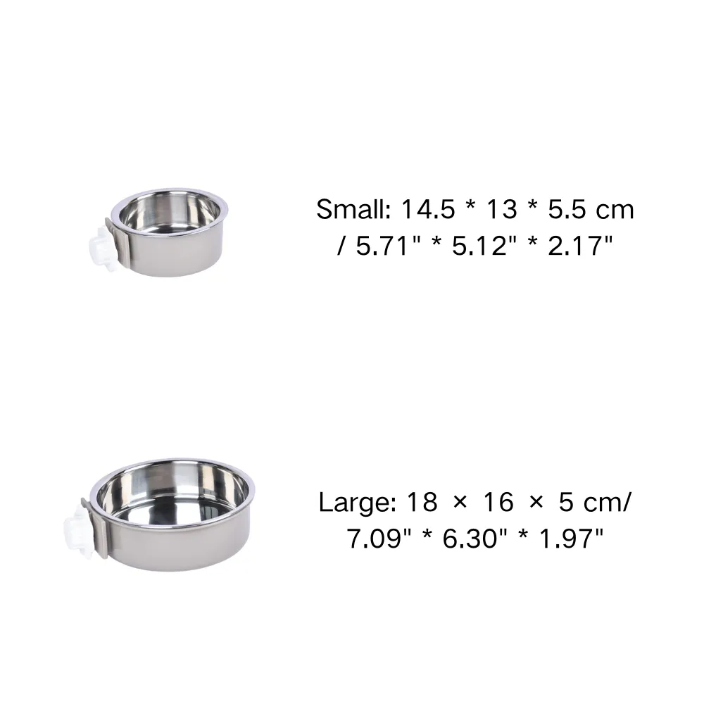 Adjustable Clamp On Stainless Steel Pet Bowl Adjustable Clamp On Stainless Steel Pet Bowl