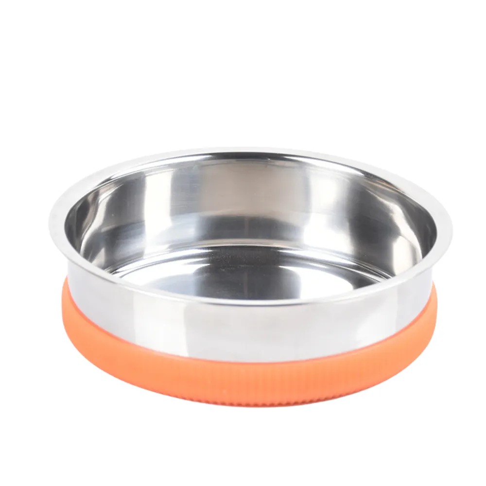Detachable Anti-Slip Durable Stainless Steel Pet Bowl Orange Detachable Anti-Slip Durable Stainless Steel Pet Bowl Orange