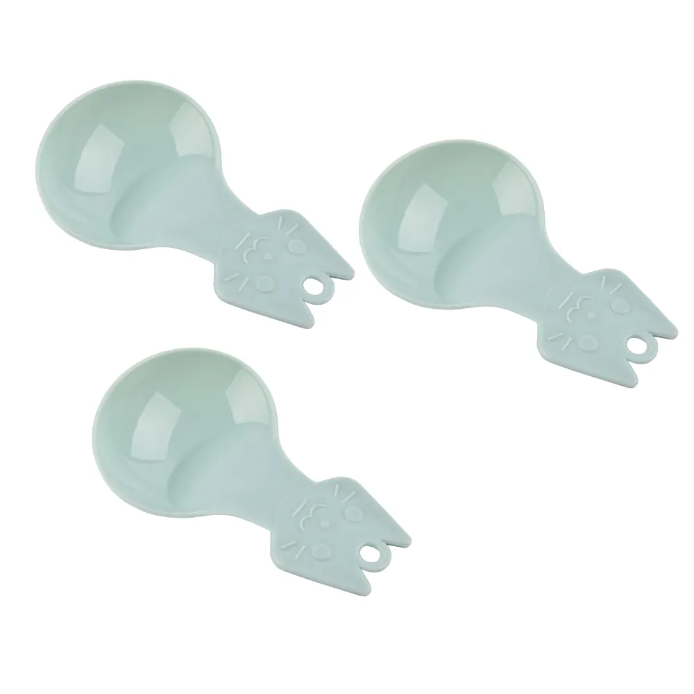 Plastic Cat Shaped Pet Food Scoop Blue 3pcs Plastic Cat Shaped Pet Food Scoop Blue 3pcs