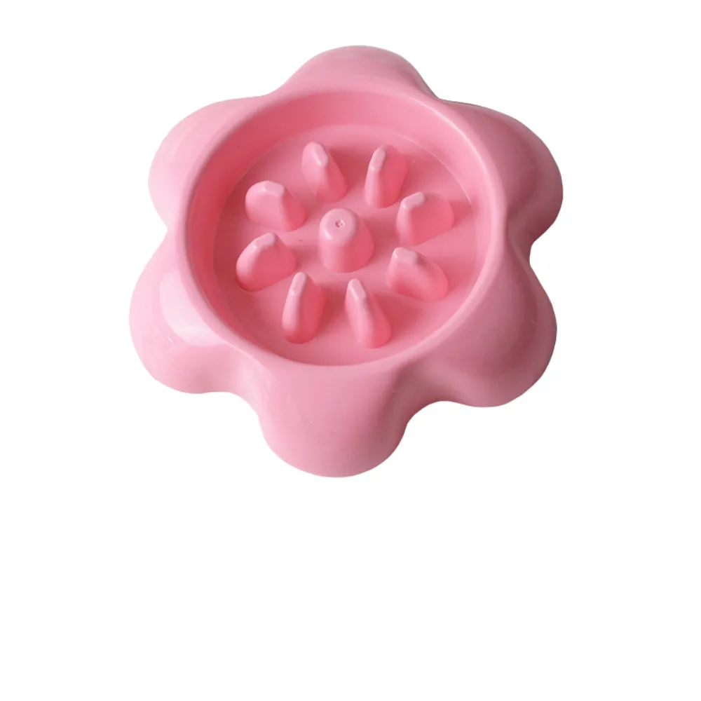 Flower Shape Pet Food Bowl Plastic Dog Bowl 