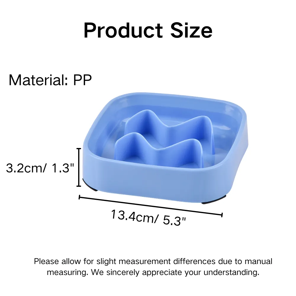 PP Slow Feeder Bowl with Wavy Columns Size