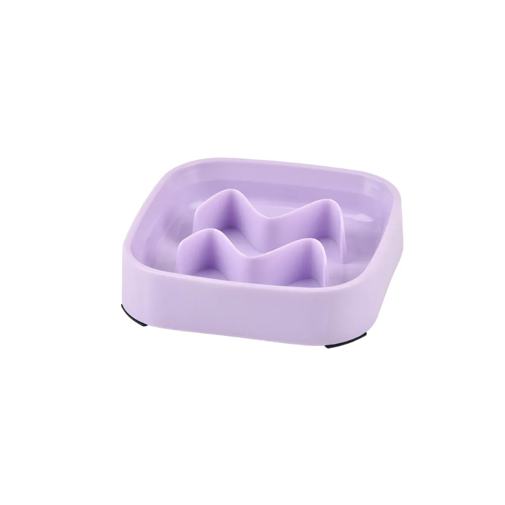 PP Slow Feeder Bowl with Wavy Columns Purple