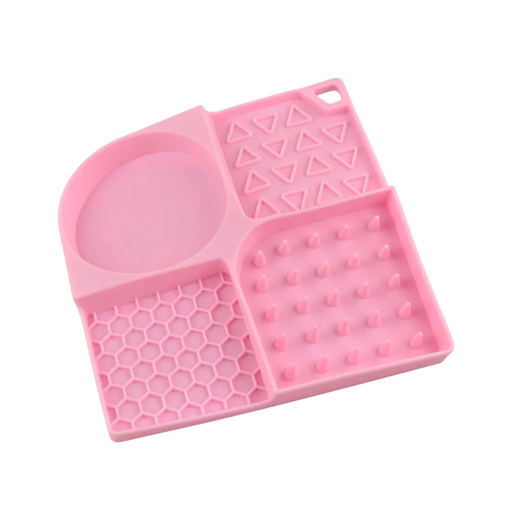 Silicone Pet Lick Mat with Suction Base Pink