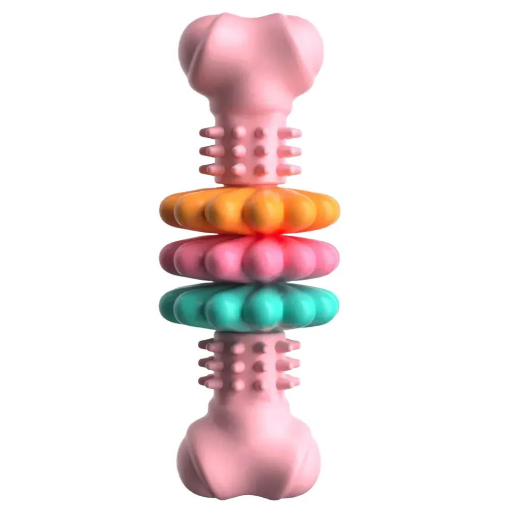 Durable and Floating Dog Chew Toys with Flower Bone Shape