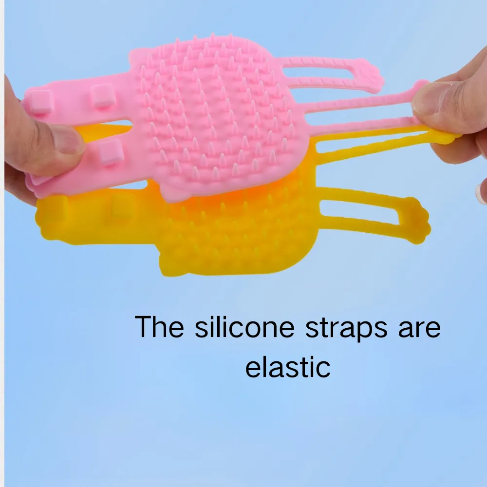 Soft Flexible Silicone Pet Grooming Massage Brush_2