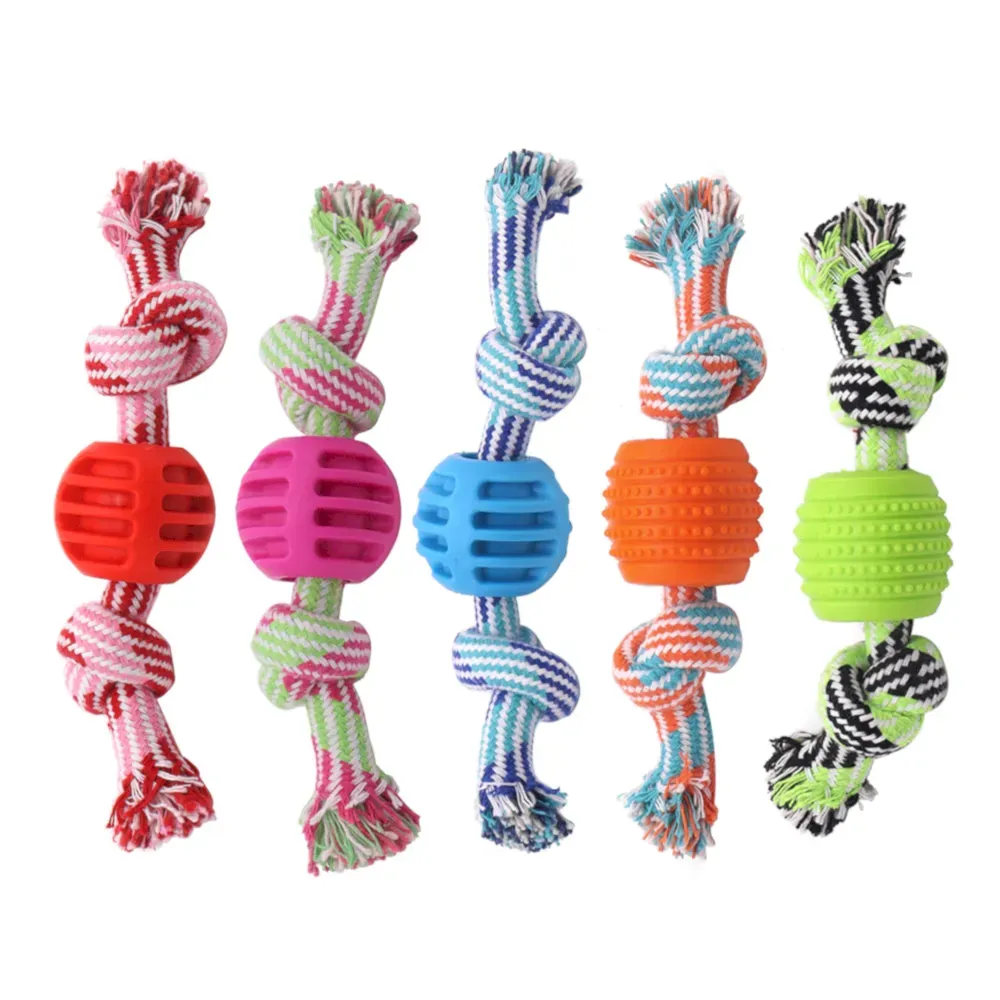 Dog Chew Proof Interactive Toys Ball Dog Rope Toys