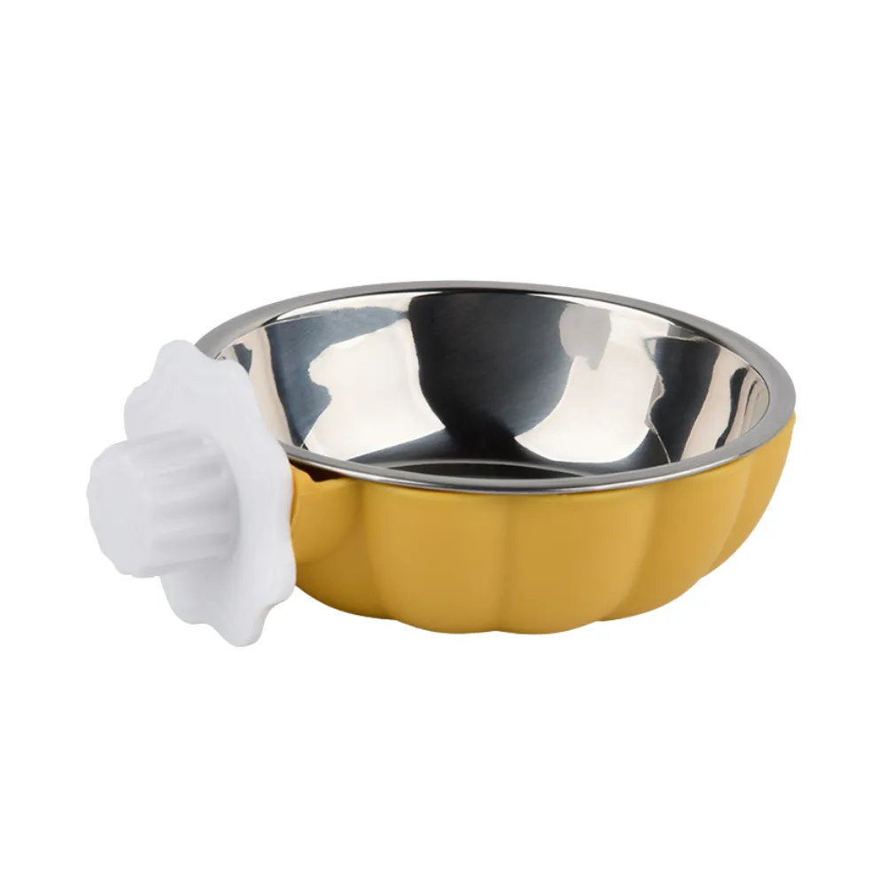 Hanging Cat Bowl Yellow