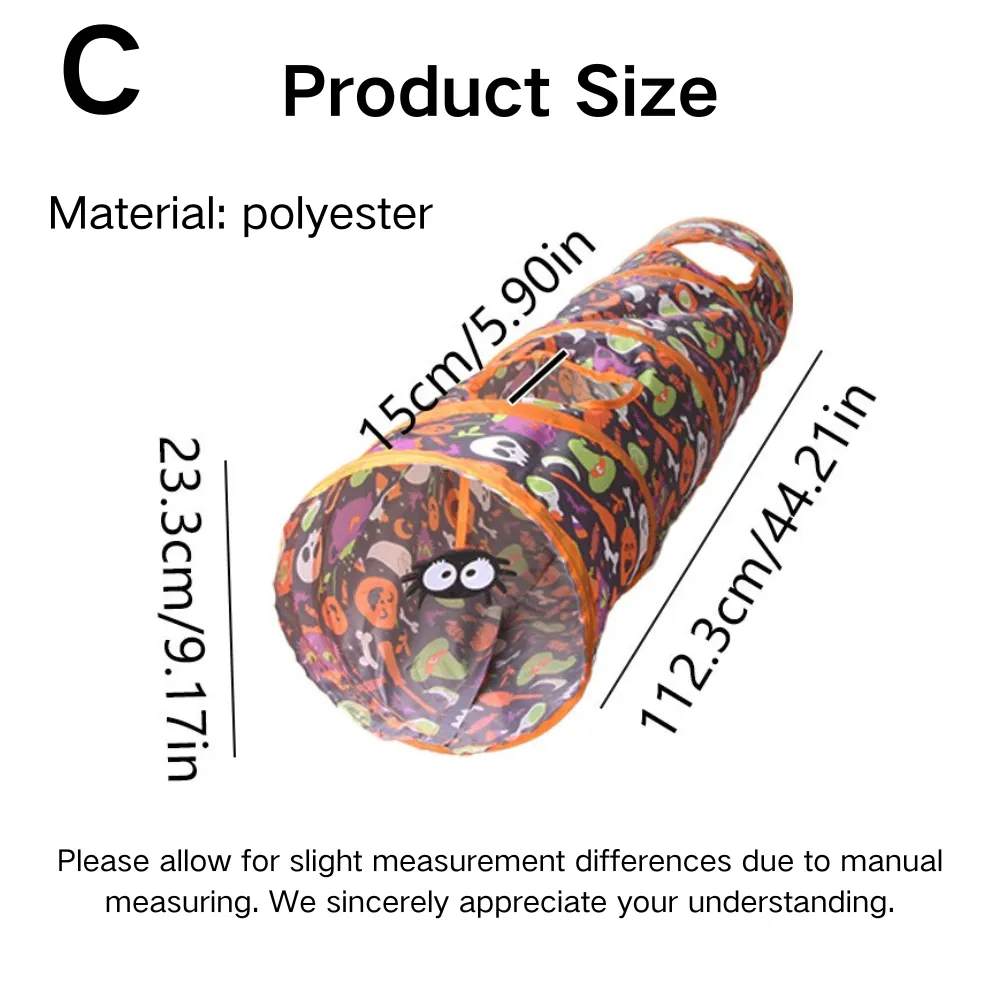 Multi-Style Easy to Clean Polyester Cat Tunnel C