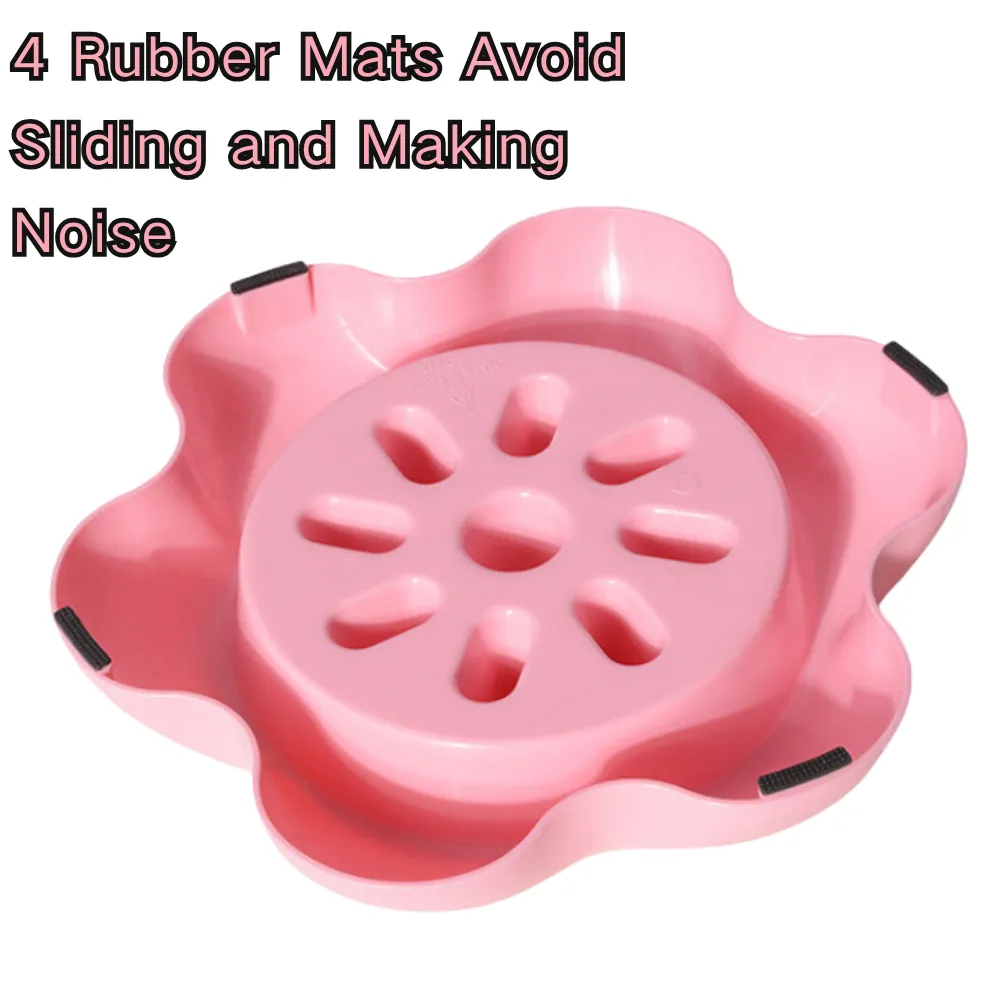 Flower Shape Pet Food Bowl Plastic Dog Bowl 