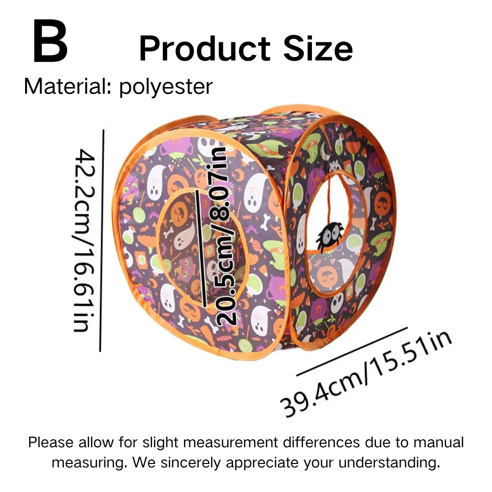 Multi-Style Easy to Clean Polyester Cat Tunnel B