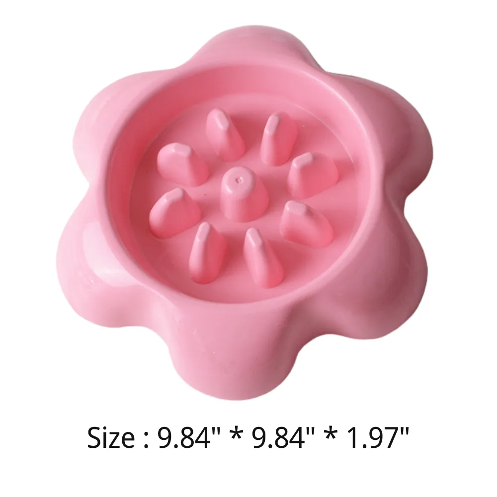 Flower Shape Pet Food Bowl Plastic Dog Bowl 