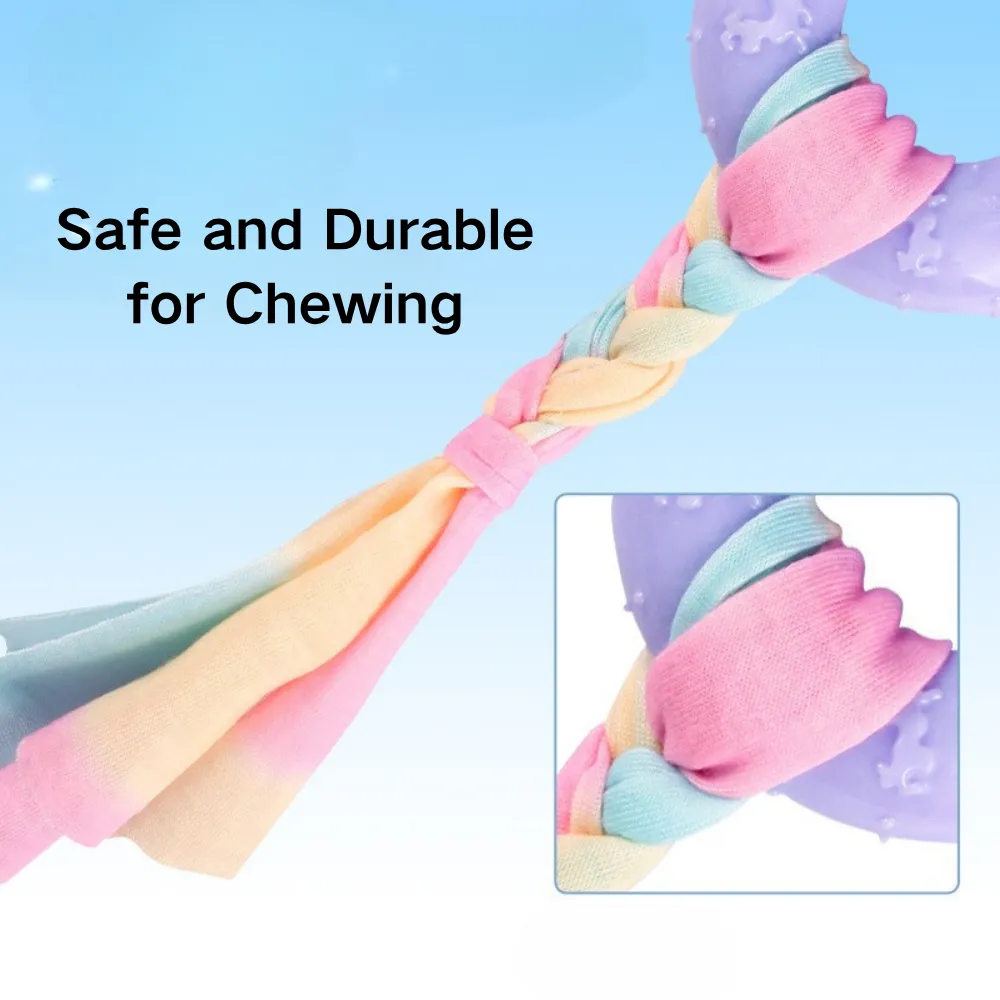 TPR Ring Braided Rope Dog Toy detail