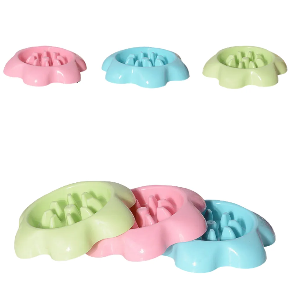 Flower Shape Pet Food Bowl Plastic Dog Bowl 