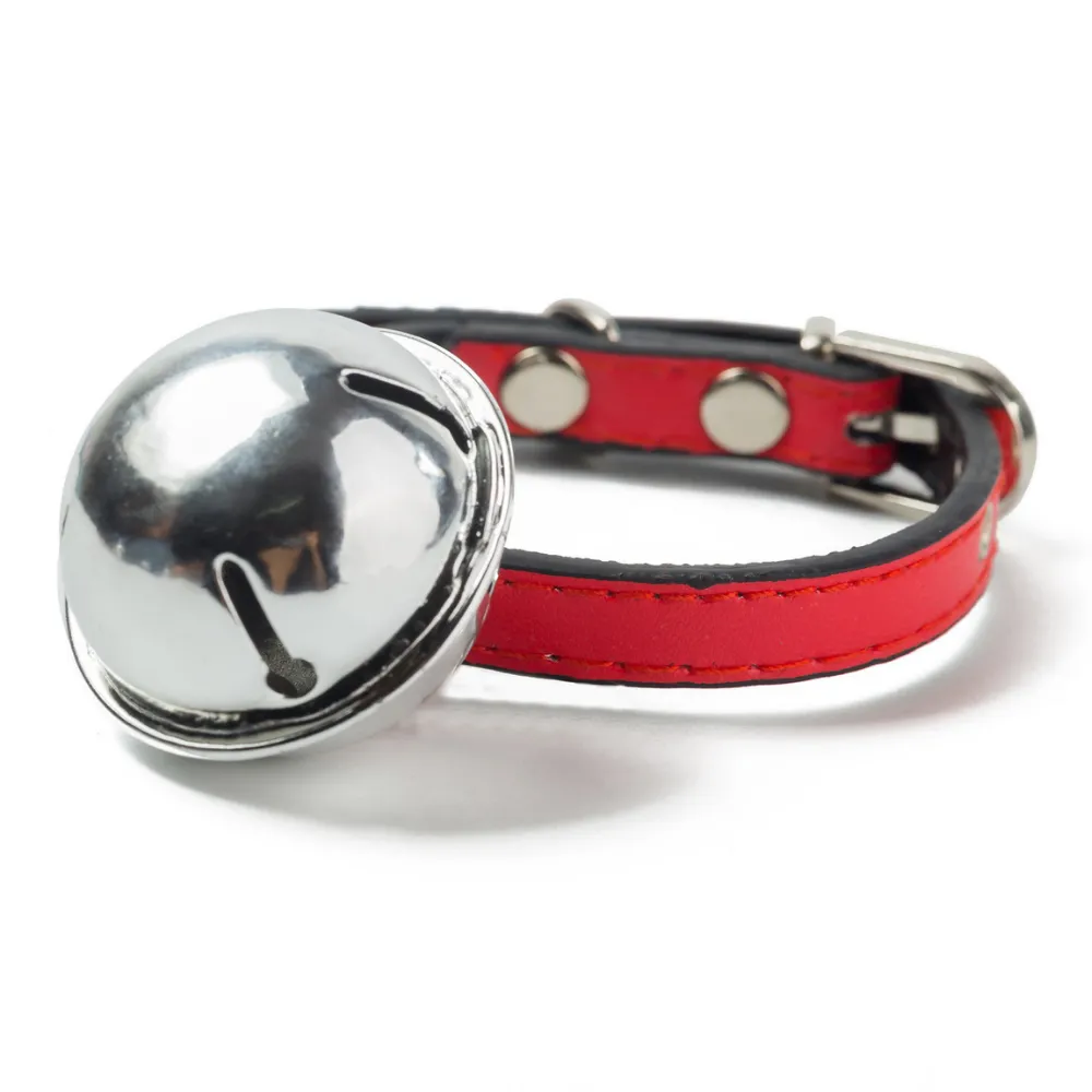 PU Leather Pet Collar with Bell