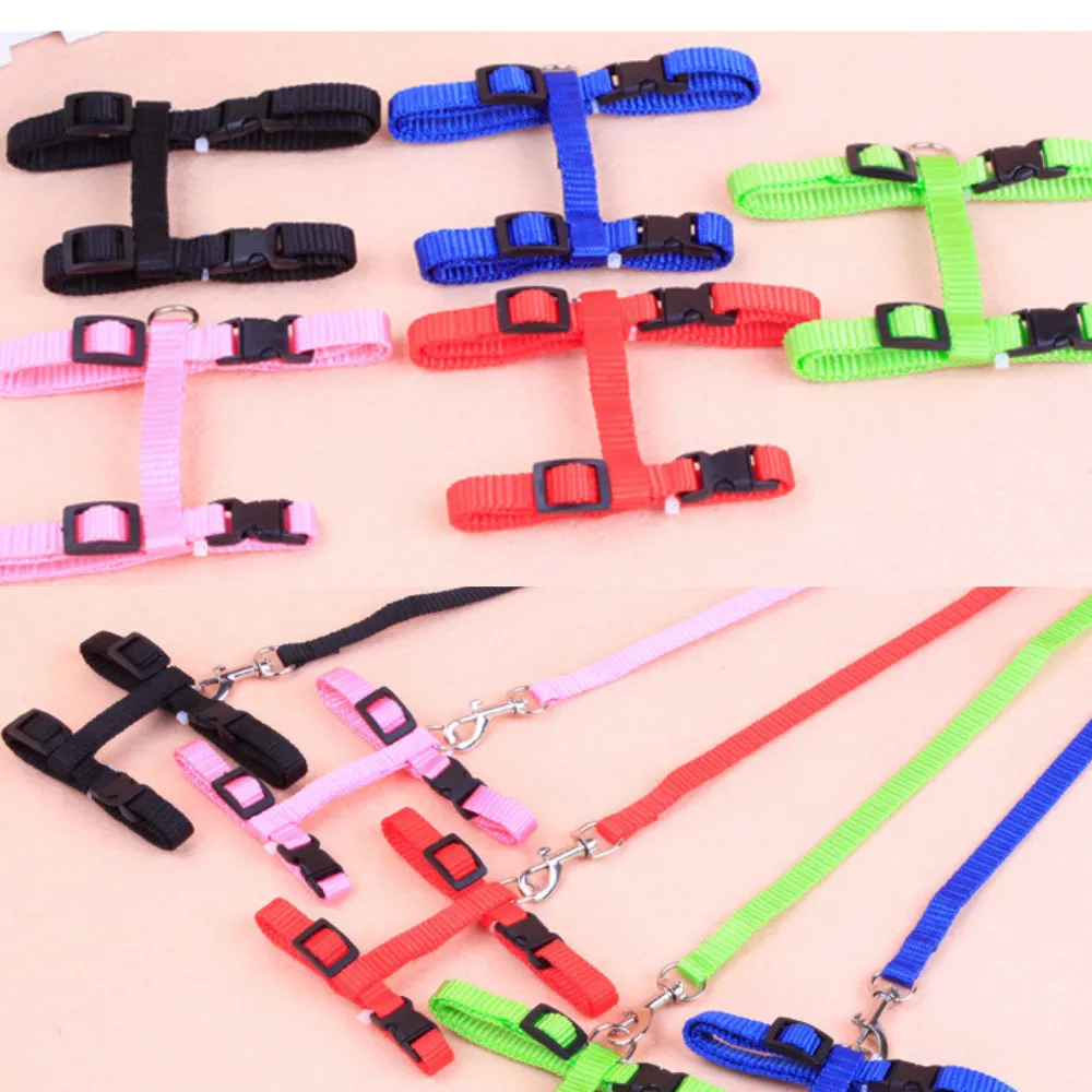 Adjustable Nylon Cat Harness and Leash Set – H-Style Escape-Proof Kitten Walking Strap