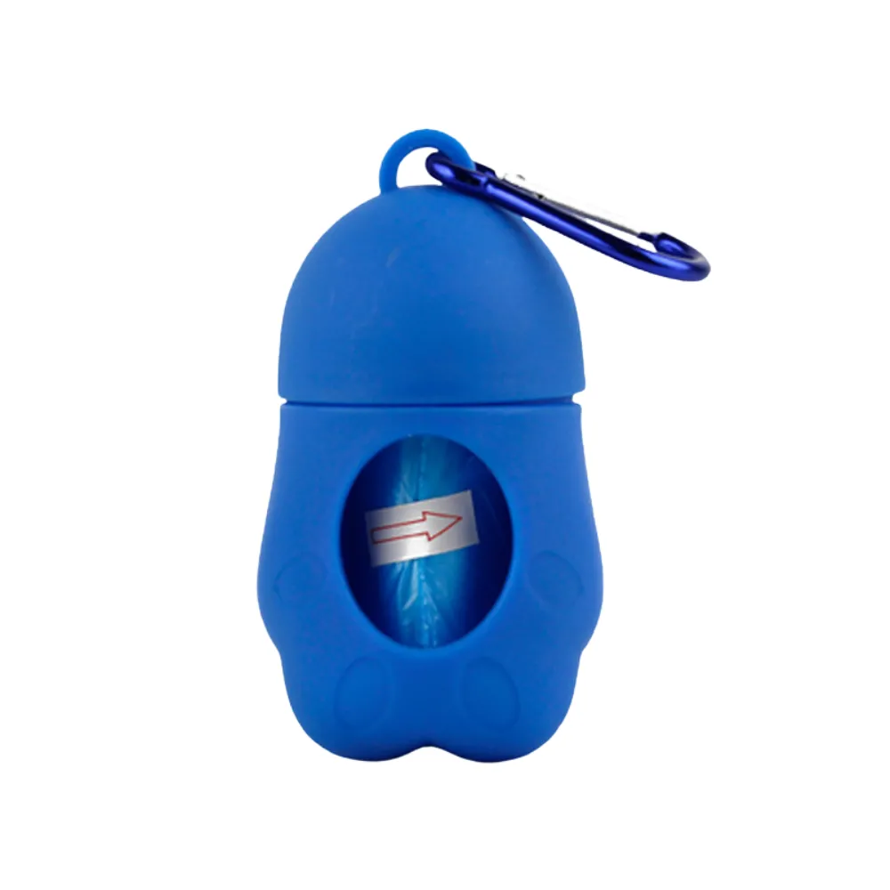 Paw-Shaped Dog Poop Bag Dispenser Blue