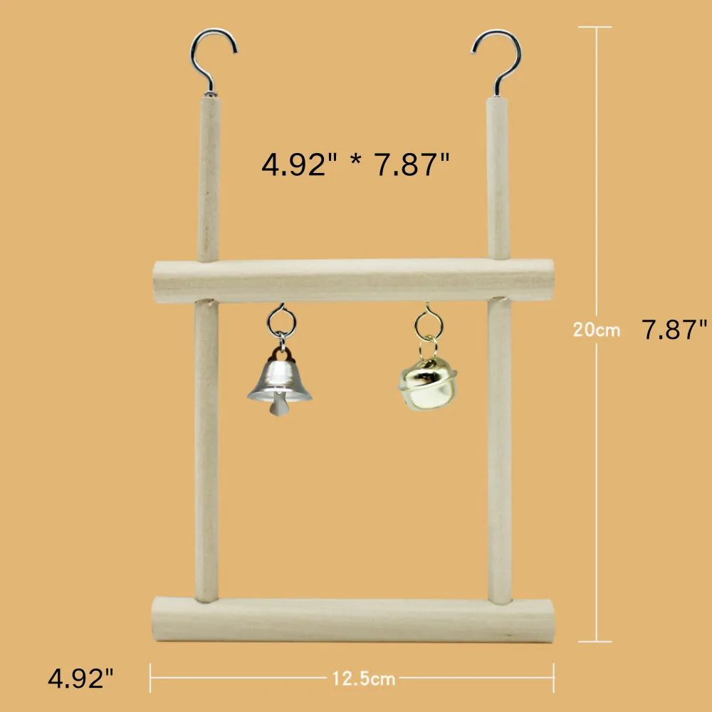 Cage Hanging Bird Swing Bridge Toy Bird 