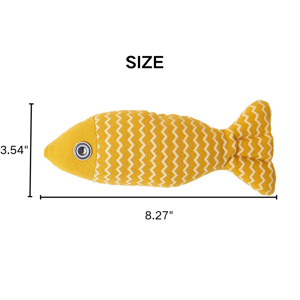 Colorful Interactive Squeaky Catnip Fish Shape Plush Cat Toy Colorful Interactive Squeaky Catnip Fish Shape Plush Cat Toy