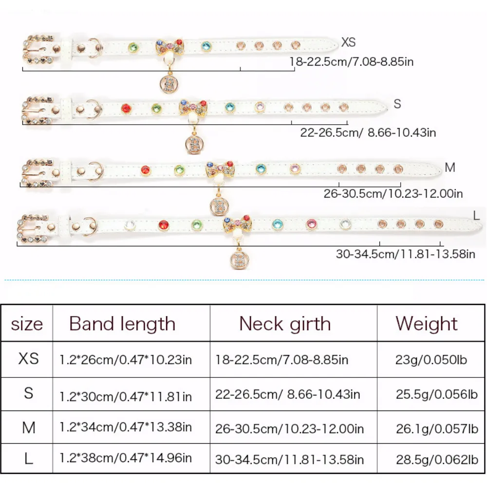 Luxury Rhinestone Cat Collar with Bow Charm – Adjustable Glitter Pet Necklace Luxury Rhinestone Cat Collar with Bow Charm – Adjustable Glitter Pet Necklace