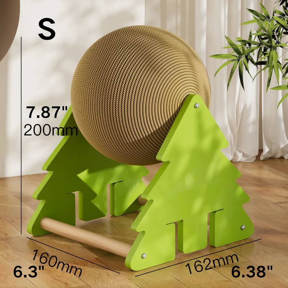 Vertical Sisal Cat Scratching Ball with Base 