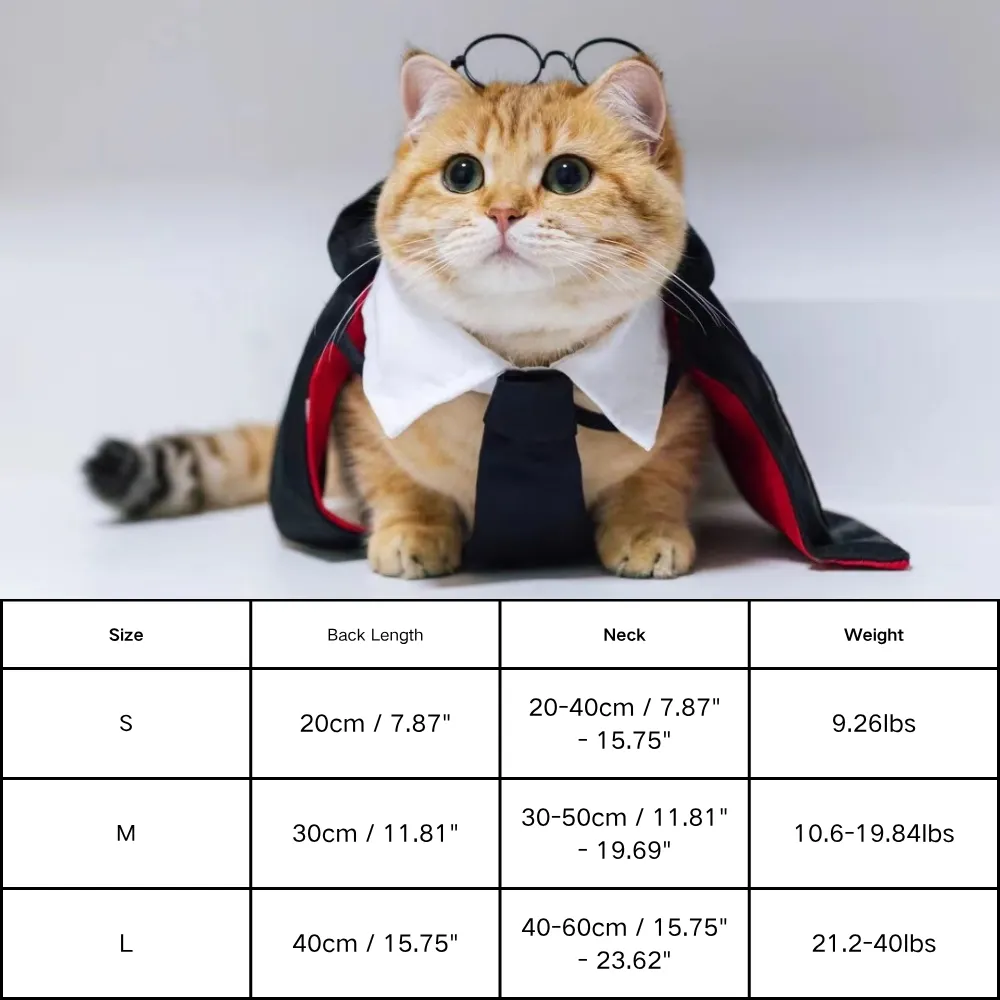 Pet Harry Potter Dress-Up Cloak and Hat for Cats and Dogs